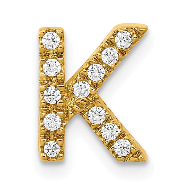 10K  Diamond Letter K  Initial Charm