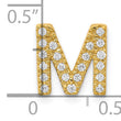 10K  Diamond Letter M Initial Charm
