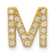 10K  Diamond Letter M Initial Charm