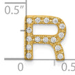 10K  Diamond Letter R Initial Charm