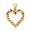 10k Diamond and .35 Ruby Heart Pendant