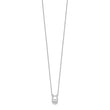 14K White Gold Lab Grown Diamond U-Shape Pendant Necklace