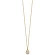 14K Teardrop Complete Lab Grown Diamond Pendant w/ chain