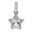 14k White Gold Diamond Star Pendant