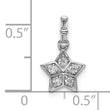 14k White Gold Diamond Star Pendant