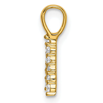 14K Lab Grown Diamond Letter A Initial Pendant