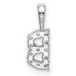14K White Gold Lab Grown Diamond Letter B Initial Pendant