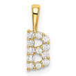 14K Lab Grown Diamond Letter B Initial Pendant
