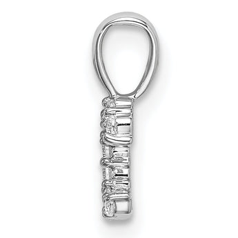 14K White Gold Lab Grown Diamond Letter C Initial Pendant