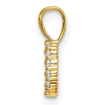 14K Lab Grown Diamond Letter D Initial Pendant