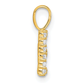 14K Lab Grown Diamond Letter E Initial Pendant