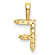 14K Lab Grown Diamond Letter F Initial Pendant