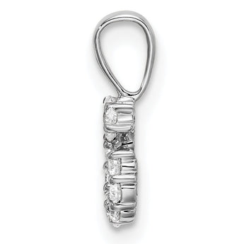 14K White Gold Lab Grown Diamond Letter G Initial Pendant