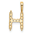 14K Lab Grown Diamond Letter Hnitial Pendant