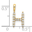 14K Lab Grown Diamond Letter Hnitial Pendant
