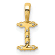 14K Lab Grown Diamond Letter I Initial Pendant