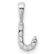 14K White Gold Lab Grown Diamond Letter J Initial Pendant