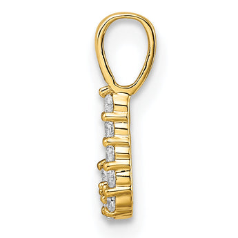 14K Lab Grown Diamond Letter J Initial Pendant