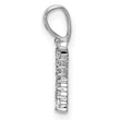 14K White Gold Lab Grown Diamond Letter K Initial Pendant