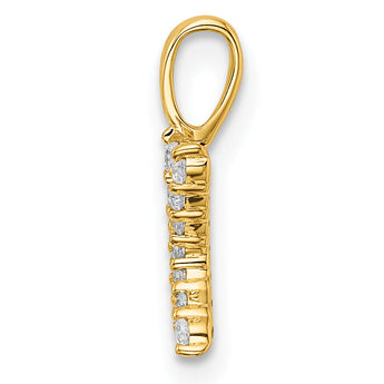 14K Lab Grown Diamond Letter K Initial Pendant