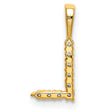 14K Lab Grown Diamond Letter L Initial Pendant