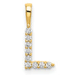 14K Lab Grown Diamond Letter L Initial Pendant