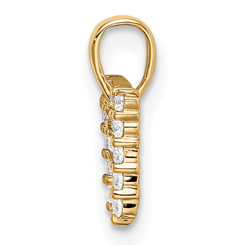 14K Lab Grown Diamond Letter M Initial Pendant