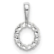 14K White Gold Lab Grown Diamond Letter O Initial Pendant