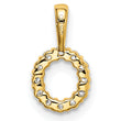 14K Lab Grown Diamond Letter O Initial Pendant
