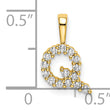 14K Lab Grown Diamond Letter Q Initial Pendant