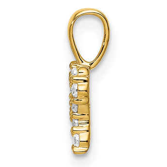 14K Lab Grown Diamond Letter R Initial Pendant