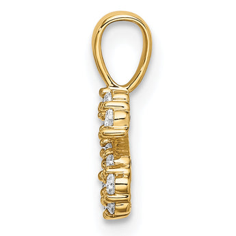 14K Lab Grown Diamond Letter S Initial Pendant