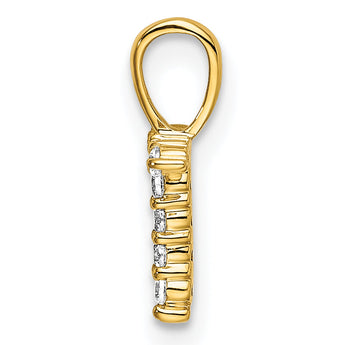 14K Lab Grown Diamond Letter T Initial Pendant