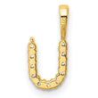 14K Lab Grown Diamond Letter U Initial Pendant