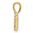 14K Lab Grown Diamond Letter V Initial Pendant