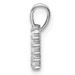 14K White Gold Lab Grown Diamond Letter W Initial Pendant