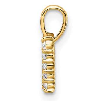 14K Lab Grown Diamond Letter W Initial Pendant