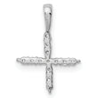 14K White Gold Lab Grown Diamond Letter X Initial Pendant