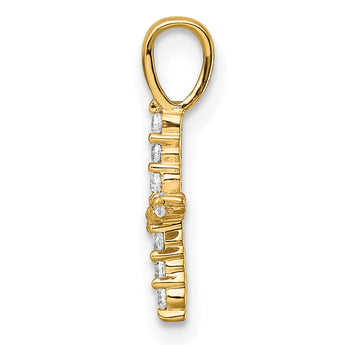 14K Lab Grown Diamond Letter X Initial Pendant