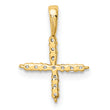 14K Lab Grown Diamond Letter X Initial Pendant