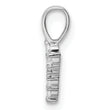 14K White Gold Lab Grown Diamond Letter Y Initial Pendant