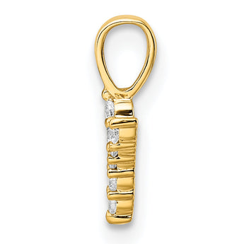 14K Lab Grown Diamond Letter Y Initial Pendant