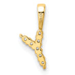 14K Lab Grown Diamond Letter Y Initial Pendant