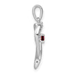 14k White Gold Garnet and Diamond Heart Pendant - Birthstone Company