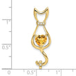 10k Citrine and Diamond Cat Pendant