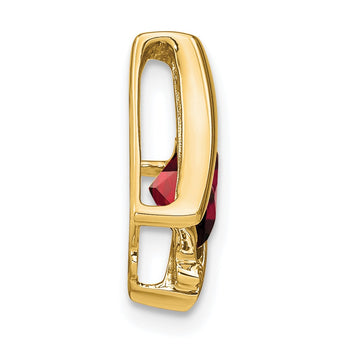 10k Yellow Gold Garnet and Diamond Pendant - Birthstone Company