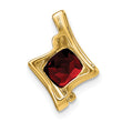 10k Yellow Gold Garnet and Diamond Pendant - Birthstone Company