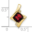 10k Yellow Gold Garnet and Diamond Pendant - Birthstone Company