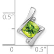 10k White Gold Peridot and Diamond Pendant