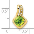10k Peridot and Diamond Pendant